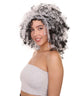 Black and White Curly Wig