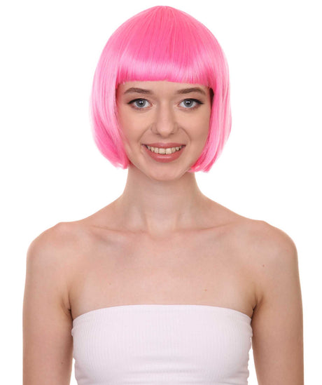 Pink Bob Wig | Party Ready Fancy Cosplay Halloween Wig | HPO