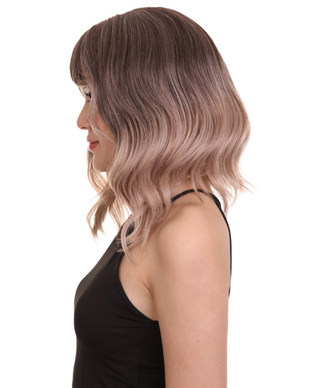 Amie - Women's Shoulder Length Wavy Wig with Face Framing Bangs - Fashion Wig | NU