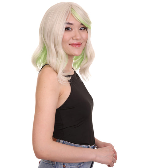Amie - Women's Shoulder Length Wavy Wig with Face Framing Bangs - Fashion Wig | NU