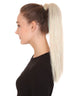Nunique Adult Women's 16" In. High End Tinsel Ponytail - Shoulder Length Platinum Blonde and Rainbow Tinsel Hair