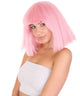 Women's Angular Afro Bob with Extra Long Bangs - Adult Halloween Wigs | HPO