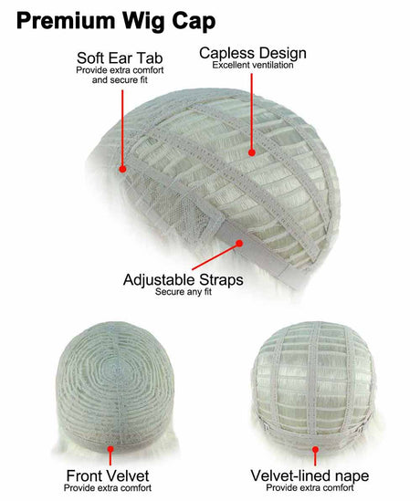 Long Half Up Twisted Buns with Blunt Bang - Cosplay Halloween Wigs  | HPO