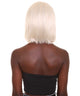 Nunique Adult Women's 12" In. Socialite Wig - Shoulder Length Platinum White Hair With Dark Roots