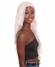 Nunique Adult Women's 30" In. - Extra Long Length Wavy Beach White Hair