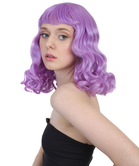 Women's Pastel Shoulder Length 40's Curls with Bangs - Adult Fashion Wig | Nunique