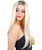 Long Blonde Peekaboo Center Part with Dark Roots - Halloween Wigs | HPO