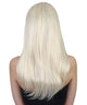 Ivana Long Platinum Blonde Center Part with Dark Roots - Halloween Wigs | HPO