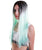 Women TV Movie Character Wig | Black and Light Blue two tone Color Wig - Halloween Wigs | HPO