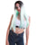 Women TV Movie Character Wig | Black and Light Blue two tone Color Wig - Halloween Wigs | HPO