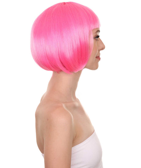Pink Bob Wig | Party Ready Fancy Cosplay Halloween Wig | HPO