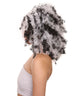 Black and White Curly Wig