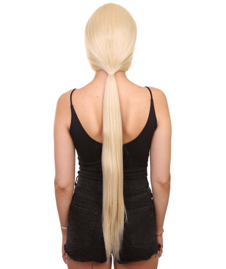 Hailey Women's Extra Long Length Lace Front Straight Hair With Bangs - Adult Fashion Wigs | Nunique