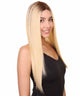 Samantha Women's Long Length Lace Front Straight With Bangs - Adults Fashion Wigs | Nunique