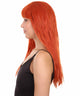 Freya Adult Women's 20" Inch Long Length Straight 1/4x13 Lace Natural Deep Red Hairline Beauty Wig with Bangs, 100% Heat Resistant Fibers, Perfect for your Everyday Wear and Styling to your Expectations! -   Wig,  | NU