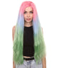 Cara Women's Long Waterfall Lace Front with Crimped Texture - Adults Fashion Wigs | Nunique