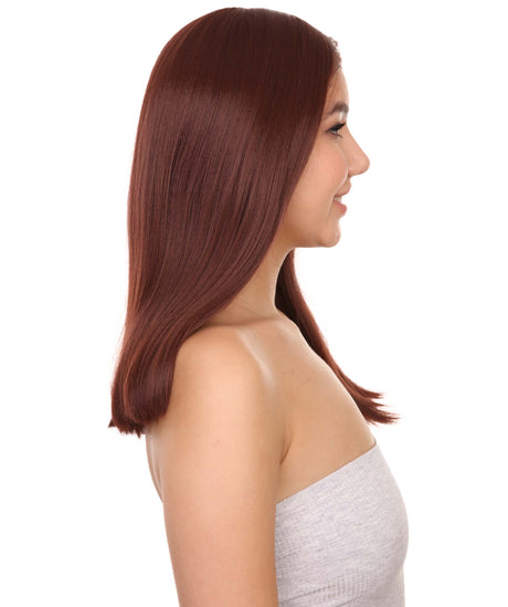 Aspen Adult Women's 18" Inch Long Length Straight 360 Lace Front Natural Brown Hairline Icon Beauty Wig, 100% Heat Resistant Fibers, Perfect for your Everyday Wear and Styling to your Expectations! -   Wig,  | NU