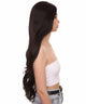 Evangeline Women's Long Length Lace Front Wavy With Bangs - Adults Fashion Wigs | Nunique
