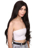 Evangeline Women's Long Length Lace Front Wavy With Bangs - Adults Fashion Wigs | Nunique