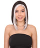 Astrid Nunique Adult Women's 13" Inch Medium Length Straight 4x4 Lace Front MultiColor E-Girl Gamer Wig, 100% Heat Resistant Fibers, Perfect for your Everyday Wear and Styling to your Expectations! - Wig, | NU