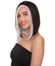 Astrid Nunique Adult Women's 13" Inch Medium Length Straight 4x4 Lace Front MultiColor E-Girl Gamer Wig, 100% Heat Resistant Fibers, Perfect for your Everyday Wear and Styling to your Expectations! - Wig, | NU