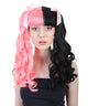Women's Long Two Tone Curls with Pink Ribbons -  Halloween Wigs | HPO