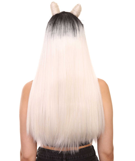 Pia Women's Long Length Lace Front Straight Hair With Tight Buns - Adult Fashion Wigs | Nunique