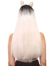 Pia Women's Long Length Lace Front Straight Hair With Tight Buns - Adult Fashion Wigs | Nunique