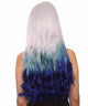Adult Women's 27" Inch Long Length Wavy C-Part Lace Natural Blue White Ombre Hairline Icon Beauty Wig, 100% Heat Resistant Fibers, Perfect for your Everyday Wear and Styling to your Expectations! -   Wig,  | NU