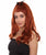 Adult Women's 20" Inch Long Length Wavy 360 Lace Front Natural Red Head Hairline Wig with Black Hair-Bow, 100% Heat Resistant Fibers, Perfect for your Everyday Wear and Styling to your Expectations! -   Wig,  | NU