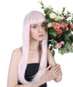Pearl - Long Straight Pastel Wig with Bangs and Tinsel Hightlights - Party Wigs | HPO