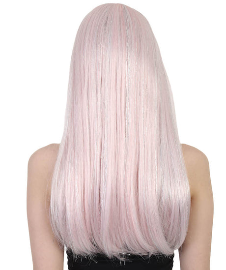 Pearl - Long Straight Pastel Wig with Bangs and Tinsel Hightlights - Party Wigs | HPO