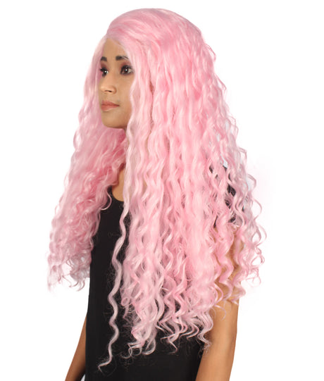 Nikki Women's Long Length Lace Front Curly With Bangs - Adults Fashion Wigs | Nunique