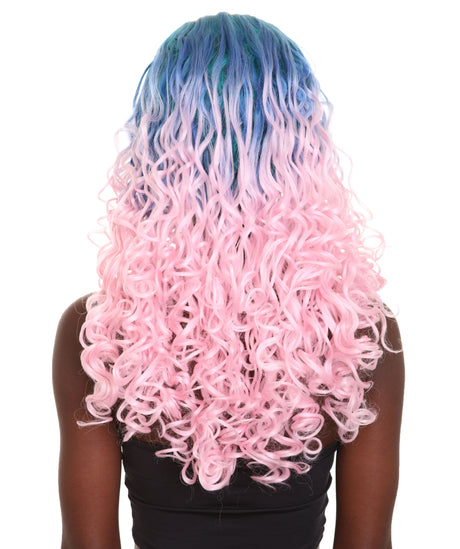 Double Rainbow - Women's Two Tone Lace front Curls with Heart Curled Bangs
