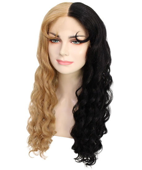 Double Rainbow - Women's Two Tone Lace front Curls with Heart Curled Bangs