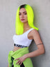 See Me Women's Mid Length Lace Front Straight Hair With Dark Roots - Adult Fashion Wigs | Nunique