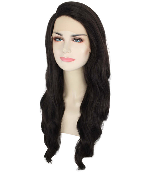 Delilah Nunique Adult Women's 27" Inch Long Length Wavy C-Part Lace Natural Black 40's Icon Beauty Wig, 100% Heat Resistant Fibers, Perfect for your Everyday Wear and Styling to your Expectations! -   Wig,  | NU