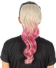 Blonde/Red Vibrant Ombre Ponytail Extension