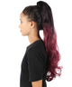 Black/Red Vibrant Ponytail Ombre Extension