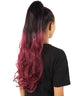 Black/Red Vibrant Ponytail Ombre Extension