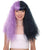Melanie Long Wig | Wavy Purple & Black Wig | HPO