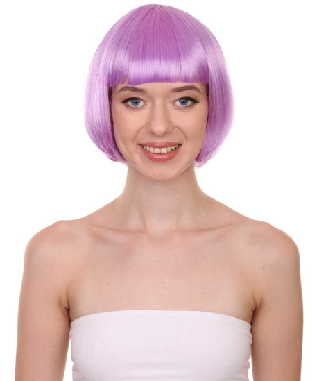 Purple Bob Wig | Party Ready Fancy Cosplay Halloween Wig | HPO
