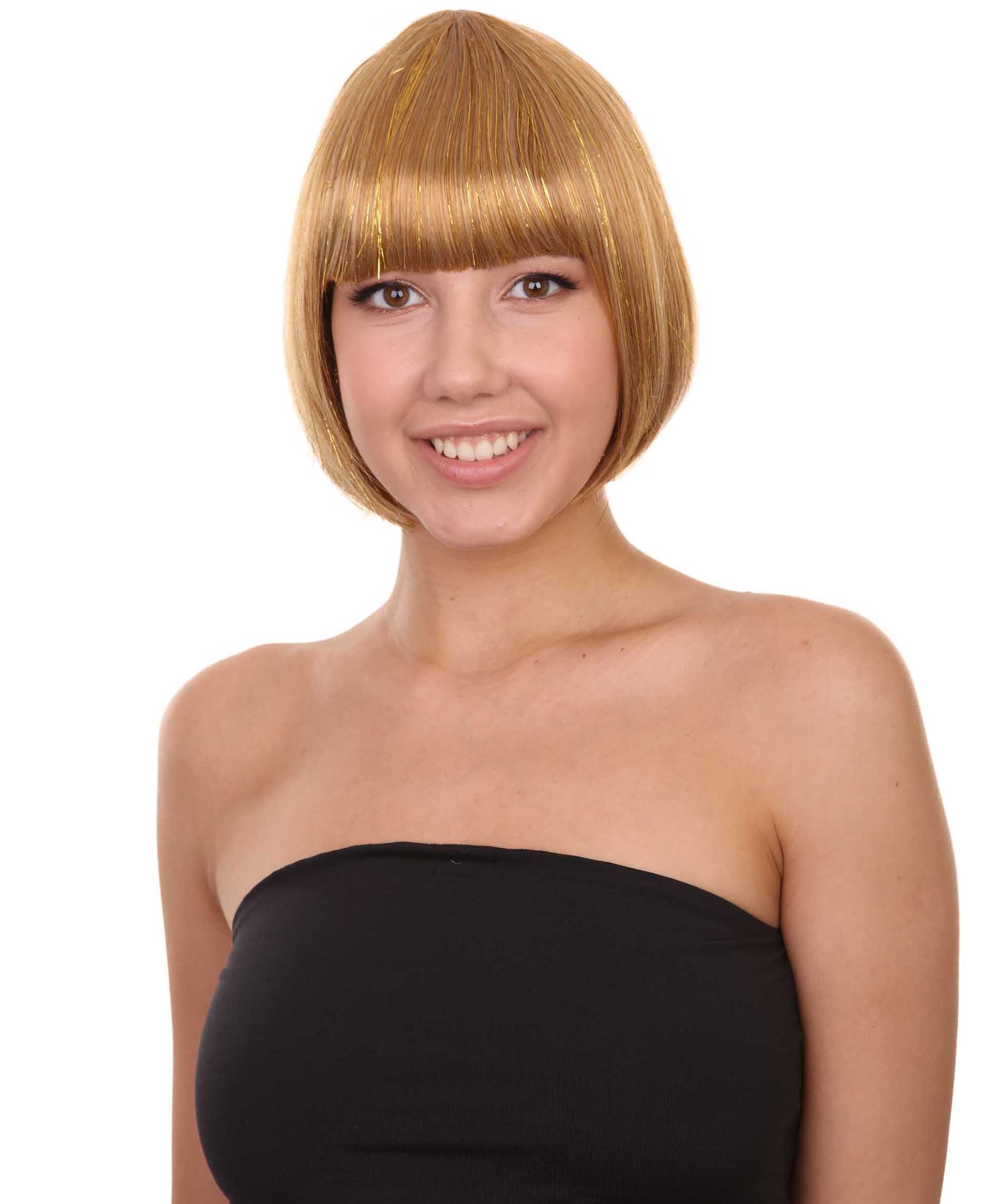 Gold bob best sale wig