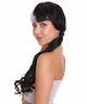 Double Play Lace Split Dye Low Pigtails in Lavendar Purple and Black - Adult Fashion Wig | Nunique
