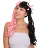 Lace Split Dye Pigtails in Light Pink and black with Pink Ribbons - Adult Fashion Wig | Nunique
