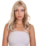 Adult Women's 18" In. Surfer Bleached Bad Guy Inspired Wig - Shoulder Length Wavy Beach Blonde Hair with Dark Roots - Lace Front Heat Resistant Fibers