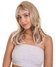 Adult Women's 18" In. Surfer Bleached Bad Guy Inspired Wig - Shoulder Length Wavy Beach Blonde Hair with Dark Roots - Lace Front Heat Resistant Fibers