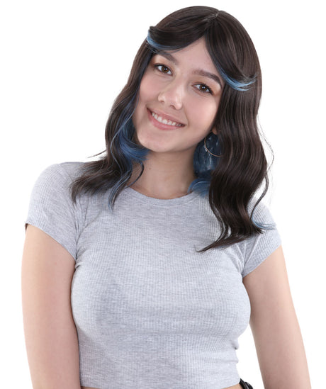 Amie - Women's Shoulder Length Wavy Wig with Face Framing Bangs - Fashion Wig | NU