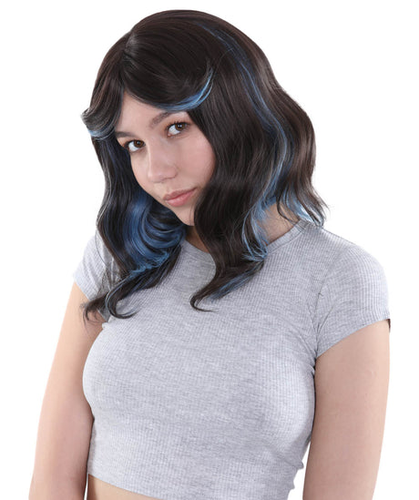 Amie - Women's Shoulder Length Wavy Wig with Face Framing Bangs - Fashion Wig | NU