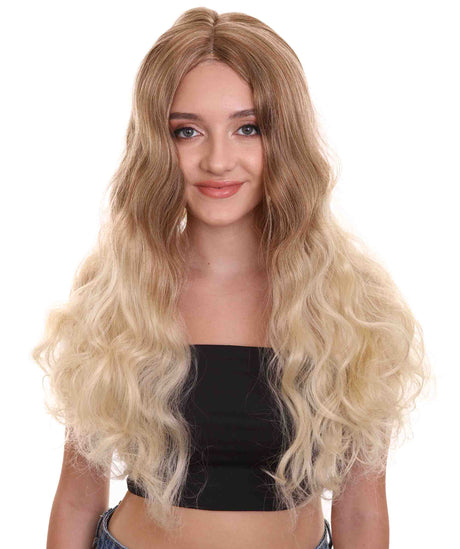 Summer Adult Women's 23" In. - Long Length Blonde Ombre  Hair - Lace Front Heat Resistant Fibers